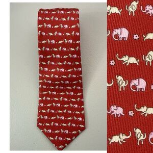 Jim Thompson Dancing Elephant Tie NWT Safari Zoo Jungle Republican Dumbo Trunk
